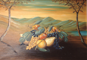 natura morta su paesaggio 50x70 1990